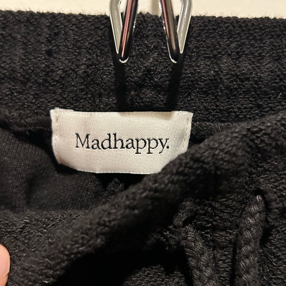 Mad Happy Textured Black Sweatpants - Picture 2 of 3